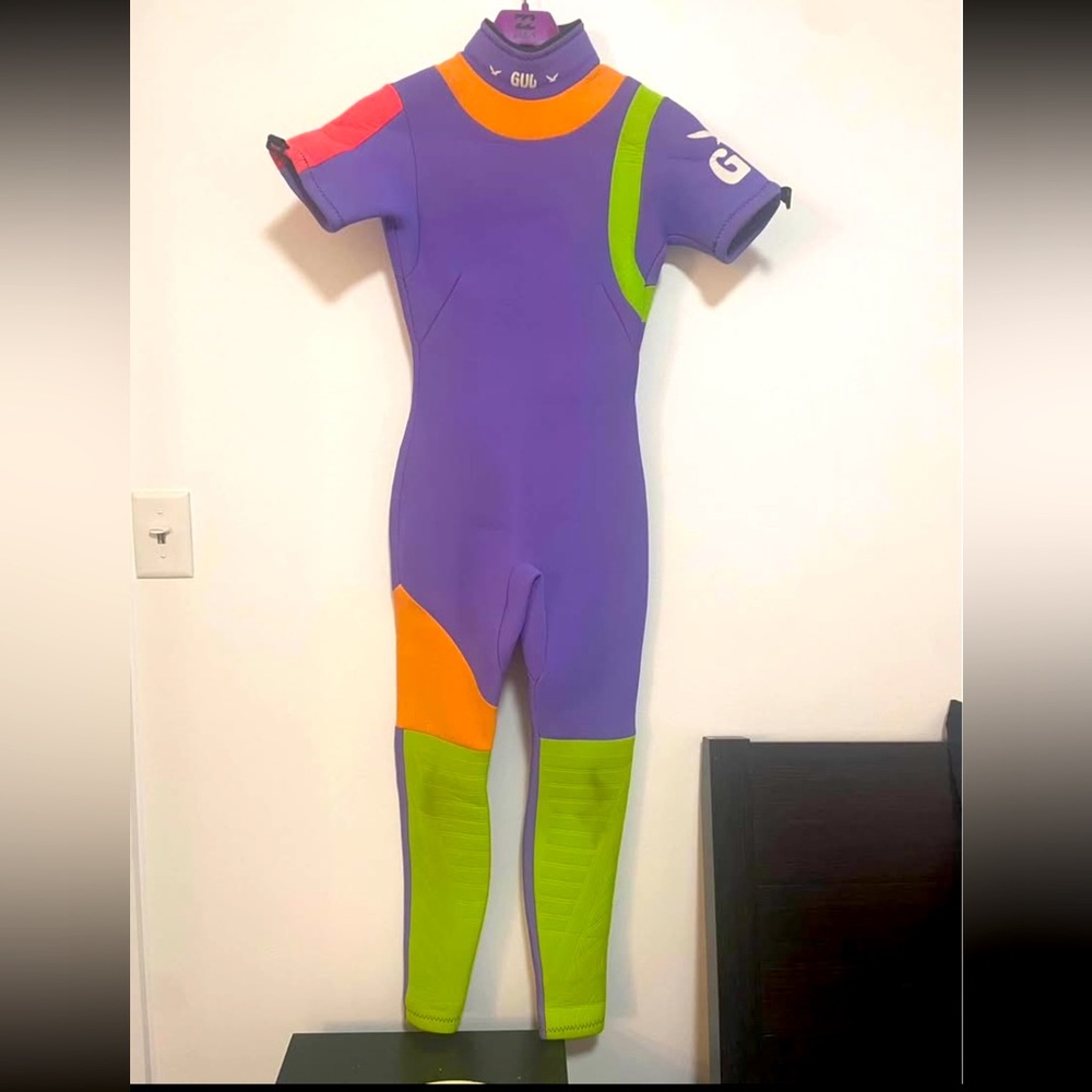 Purple Colorblock Short-Sleeve Wetsuit - Women